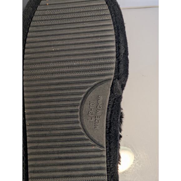 NORDSTROM BP Plush Faux Fur Open Toe Slippers Women's Large (9-10) - Picture 12 of 12